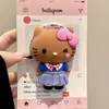 Gatinho Cartoon de Silicone Hambúrguer Adequado para Suporte Magnético Magsafe com Forte Adsorção e Airbag Retrátil para Mesa