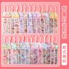 Juego de pegatinas con forma de mano de dibujos animados para niños, bolsa, pegatinas transparentes bonitas para niñas, pegatinas de corazón para niñas