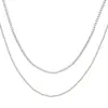 Estilo Frío ins Estilo Coreano de Moda Trendy Simple No se Desvanece Zircón Incrustado Collar de Doble Capa Ventas Calientes Transfronterizas Primera Joyería