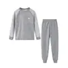 Pijamas Quentes Infantis, Roupas de Outono para Meninos, Conjuntos de Roupa Íntima para Jovens, Roupas de Casa para Meninas, Conjuntos de Roupa Base