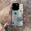 Flores Azuis Frescas AplicÁVEL a iPhone 17promax 16plus Prata 15 Capa de Telefone 1413 Apple 12 Personalizada