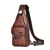 Nueva bolsa de pecho retro de gran capacidad para hombre, impermeable y resistente a la suciedad para exteriores, bandolera de un solo hombro, bolsa portátil deportiva y moderna para hombre