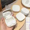 Estojo Simples de Lentes de Contato Coloridas Macaron, Portátil e Compacto Estilo Coreano Caixa de Armazenamento de Alta Qualidade para Lentes de Contato, Dropshipping