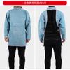 Ropa Protectora de Cuero de Vaca Resistente al Desgaste, Aislante al Calor, Anti-Quemaduras y de Alta Temperatura para Soldador, Delantal de Soldador con Vestimenta Inversa, Ropa de Trabajo para Soldadura por Arco de Argón