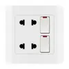 Painel de tomada de interruptor doméstico tipo 86 painel embutido Painel de tomada de parede de cinco furos britânica com soquete USB