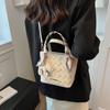 Bolso de Mano Sencillo y Elegante para Mujer 2024 Nueva Moda Estampado de un Solo Hombro Diseño de Nicho Cruzado Bolso Cubo Versátil