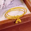 Pulsera de Vaina de Loto Mismo Estilo de la Tienda de Oro, Latón Chapado en Oro de Color Duradero que Conserva el Color Pulsera de Espiral de Paz y Fortuna para Mujeres