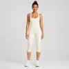 Conjunto de Chaleco Deportivo Transfronterizo para Mujer, Top de Espalda Cruzada, Pantalones Capri de Yoga de Secado Rápido, Conjunto de Fitness para Correr al Aire Libre