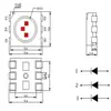 LEDs de Lâmpada Infravermelha SMD5050 Três-Núcleos 940nm Tubo Emissor Infravermelho LEDs de Patch Dedicados para Controle Remoto Inteligente