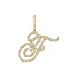 Joyería Europea y Americana Colgante Hip-Hop Jade Cursiva Letras Inglesas 18K Incrustado Circonita Club Nocturno Disco Collar