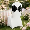 Decoração de encosto de cadeira com laço elástico grande em estoque de fabricante transfronteiriço, gravata borboleta de alça simples para encosto de cadeira, dropshipping SHEIN