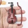 1:12 Muñeca Casa de muñecas Mini Instrumento Musical Modelo Escena Accesorios Plástico Violín Saxofón Soplar