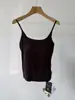 [No necesita sujetador] Camisola Albas de cachemira con tirantes ajustables y espalda descubierta para mujer, color liso, perfecta para usar en capas en otoño