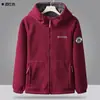 Exportado a Noruega con Forro de Polar Engrosado Bordado con Capucha para Exteriores a Prueba de Frío y Cálido Doble Cara Polar Polar Chaqueta Polar para Hombres y Mujeres
