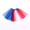 Saia de coelho transfronteiriça Saia de gaze europeia e americana Saia de bandeira americana Saia do Dia da Independência Saia de estrela Saia tutu adulta