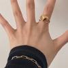 Anillo Abierto Vintage Estilo Francés con Circonita, Versión Coreana, Sencillo y Único, Versátil y Elegante, Anillo con Letra t Microincrustada, Anillo para el Dedo Índice