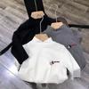 Ropa exterior de terciopelo con cuello medio para niños de primavera y otoño, top de manga larga, ropa interior cálida para hombres y mujeres de invierno 2023, camiseta interior térmica