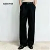 Pantalones Rectos de Color Sólido Versátiles Streetwear High Street Otoño 2026 Caída Cómodos Transpirables Casuales Simples Pantalones de Traje de Negocios