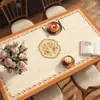 Mantel de mesa de cuero retro americano, impermeable y a prueba de aceite, fácil de limpiar, lujo ligero con un toque de alta gama, protector de mesa resistente al calor