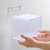 Caja de pañuelos portátil japonesa para el hogar, caja de pañuelos húmedos montada en la pared, caja de almacenamiento de bolsas de basura para toallas faciales multifuncionales sin perforaciones