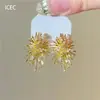 Brincos e Presilhas de Orelha de Fogos de Ano Novo, Delicados e Pequenos, Design de Flor Vermelha Sonhadora, Elegantes e Versáteis, Brincos de Luxo Leve para Mulheres