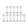 Aretes Unisex de Acero de Titanio de Grado Médico con Rosca Interna, Estilo Básico Sencillo, No Necesitan Quitarse para Dormir, Tornillos de Labio de Bola Redonda con Barra Plana