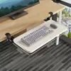 Bandeja para Teclado Debajo del Escritorio Sin Taladro Tablero de Extensión de Escritorio de Oficina Cajón de Almacenamiento para Ratón de Computadora Carril Deslizante Soporte de Clip