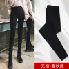 Leggings femininas para primavera e outono, forradas com fleece e espessadas, calças de yoga para uso externo, cintura alta, corte justo, tamanhos grandes, adequadas para esportes e corrida