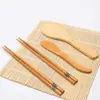 Ferramentas para fazer sushi de cozinha Amazon prato de grade dupla de trigo molde para bola de arroz de sushi kit de rolo de bambu