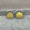 Shenzhen Shuibei Mismo Estilo Oro Puro 999 Tesoro de la Fortuna Aleación Gato de la Suerte Adhesivo Dorado para Teléfono Móvil para Atraer Riqueza Tienda de Oro