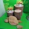 Toco de árbol artificial tocón de madera tronco falso tocón redondo muelle de madera valla valla centro comercial tienda de ropa restaurante ventana accesorios florales