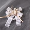 Flor de Muñeca Coreana para Novia, Hermoso y Súper Hada Flor de Orquídea Pulsera de Flor para Mano, Regalo de Boda, Grupo de Damas de Honor Hermanas