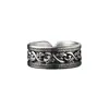 Anillo tailandés de plata con diseño de dragón para hombre, estilo vintage de alta gama, diseño original, anillo abierto ajustable