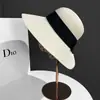 Sombrero de Paja Mismo Estilo que Sun Li, Sombrero de Playa Plegable de Verano para Mujer, Sombrero de Paja con Lazo Japonés, Sombrero de Sol Versátil Estilo Coreano