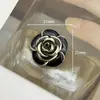 Accesorios Florales Estilo Retro Chanel, Adornos Personalizados de Color Negro y Blanco Contrastante, Accesorios de Camelia Francesa, Materiales para Accesorios de Cabello Hechos a Mano