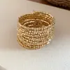Pulsera Redonda de Acrílico Estilo Metal Transfronterizo Europeo y Americano, Pulsera de Lujo Ligero de Gama Alta, Accesorio de Mano de Moda y Personalizado Estilo Vacacional