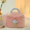 Bolsa de Maquillaje de Pana Personalizada para Viaje, Portátil, con Compartimentos para Viajes de Negocios, Bolsa de Almacenamiento de Artículos de Tocador de Gran Capacidad