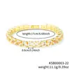 Pulsera redonda transfronteriza 6.0 con hebilla de extensión multicolor, joyería femenina de alta calidad, pulsera de circonita de color, venta al por mayor para mujer