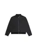 Chaqueta Harrington de Rayas Estilo Americano Reversible con Cuello Alto para Hombre y Mujer, Estilo Nuevo, Estilo Old Money, Sencilla y Versátil para el Viaje Diario, a la Moda