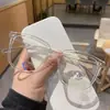 Nuevas Gafas Anti Luz Azul Mujer Estilo Coreano Cara Desnuda Mismo Estilo Xiaohongshu Montura Irregular Gafas Graduadas Terminadas Venta al por Mayor