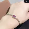 Nuevo Pulsera de Piedra que Cambia de Color Europea y Americana para Mujer Plateado en Plata Oro Real Alto Retención de Color Nicho Todo Fósforo Pulsera de Piedra que Cambia de Color Alexander