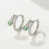 Brincos Tendência Versátil Full Diamond Cabeça de Cobra Olhos Verdes Cabeça de Leopardo Mini Cobra Enrolada Ear Cuff Banhado a Ouro Zircônia Banhado a Ouro