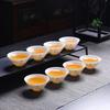 Caixa de presente sebo jade porcelana xícara doméstica branca porcelana xícara de chá xícara de chá kung fu pequena tigela de chá conjunto de chá personalizado