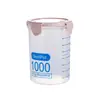 Pote hermético de plástico transparente, inodoro e ecológico, pote para conservação na geladeira, caixa de armazenamento de grãos e cereais diversos para cozinha