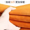 Versão atualizada conjunto veludo dourado roupa íntima térmica masculina camada dupla forro de fleece espesso cintura alta manga longa roupas de outono calça comprida