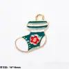 Colgante de Aleación Esmaltada Navideño Colgante de Gota Papá Noel Muñeco de Nieve Reno Colgante de Dibujos Animados Accesorios para Joyería DIY Pulsera Al Por Mayor