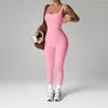 Ropa de Yoga Europea y Americana Transfronteriza Traje para Mujer Mono de Costilla Yoga Fitness Ropa Deportiva Exterior sin Espalda Mono