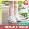 Cubrezapatos desechables para lluvia Impermeables Antideslizantes de Plástico Transparente Engrosado Resistentes al Desgaste Cubrepies Impermeables de Tubo Alto Tubo Largo para Días Lluviosos
