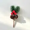 Suministro transfronterizo de Navidad: ramas de plantas artificiales, agujas de pino, ramas de flores, accesorios, decoraciones festivas, plantas artificiales, bayas rojas, ramas de frutas
