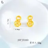 Flor de cuatro hojas hortensia accesorios de joyería DIY oro de arena incrustado con diamantes múltiples estilos con agujero pasante chapado en cobre dorado moderno para mujeres de uso diario